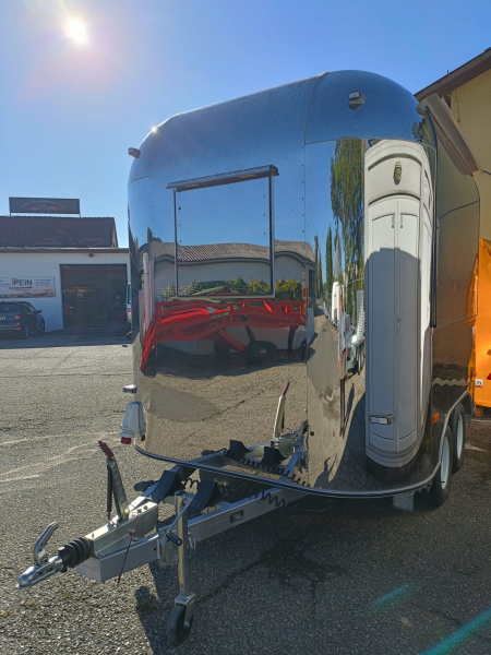 Retro Stainless Steel Food Trailer PSS3021 im US-Retro-Design mit Edelstahl